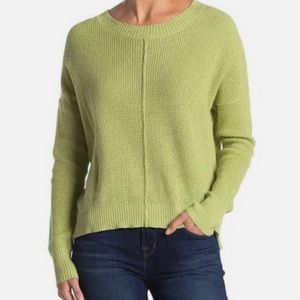 Sweet Romeo lime green boatneck sweater SZ MEDIUM NWT